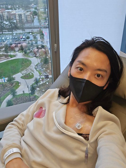 'HEART' Sponge Fleece Sweatshirt with optional concealed zipper for chest port access