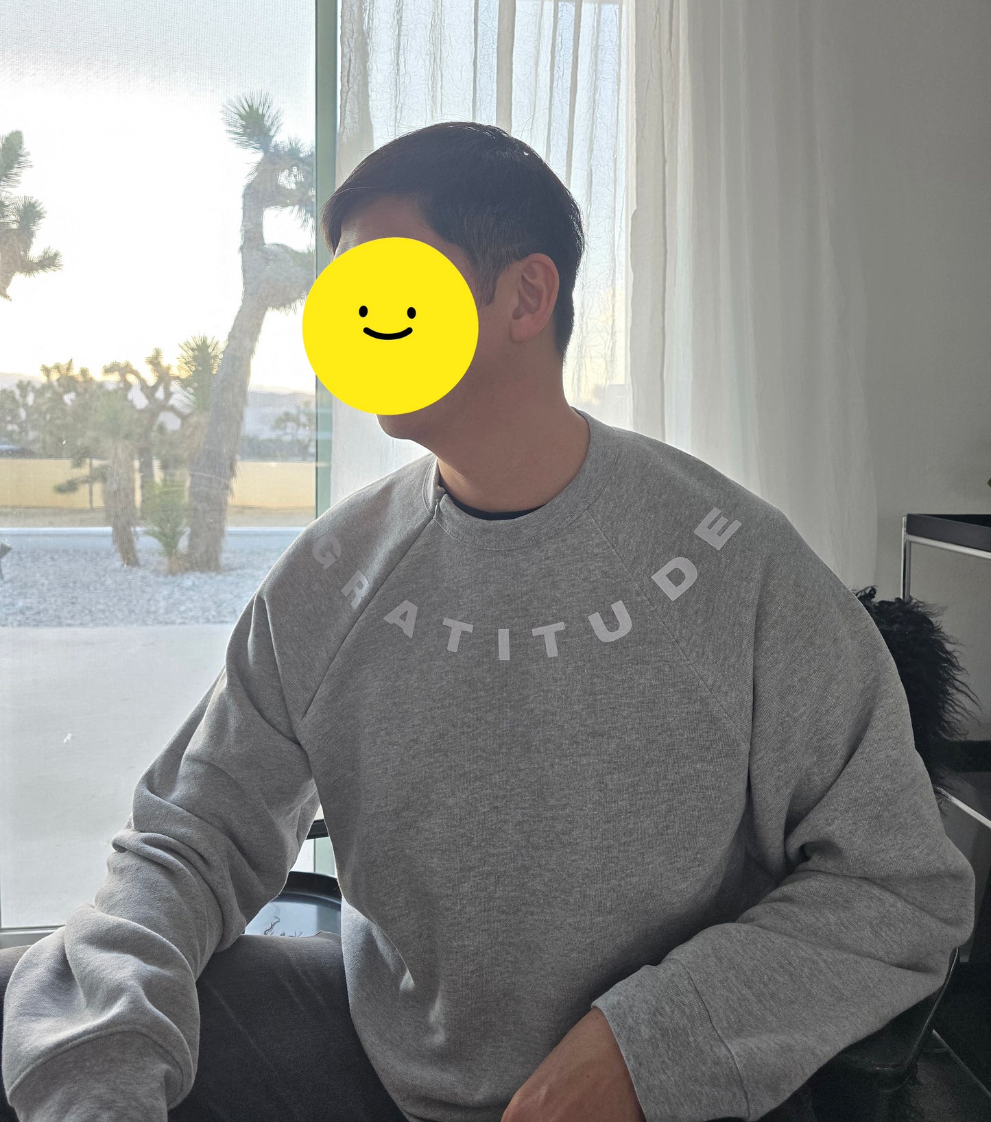 '360 GRATITUDE' Sponge Fleece Sweatshirt with optional concealed zipper