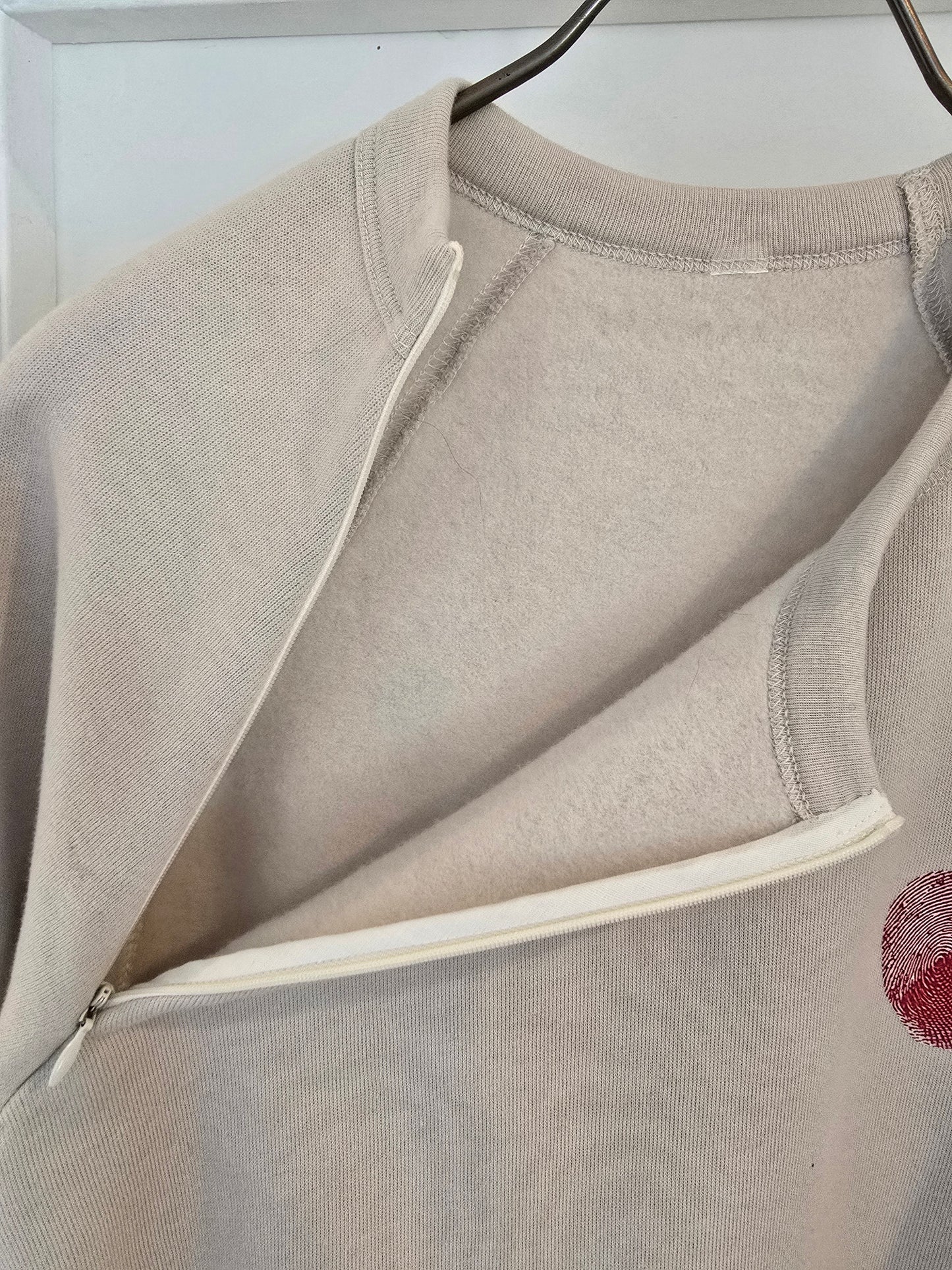 'HEART' Organic Cotton Sweatshirt with optional concealed zipper