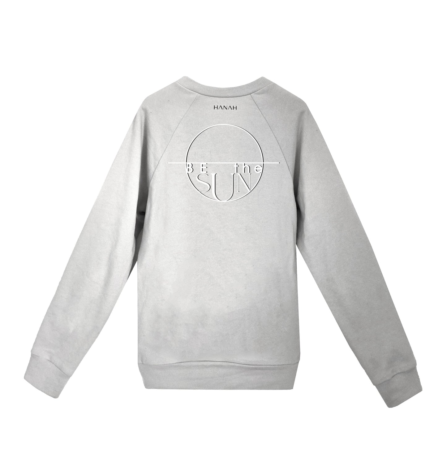 'BE the SUN' Organic Cotton Sweatshirt with optional concealed zipper for port access