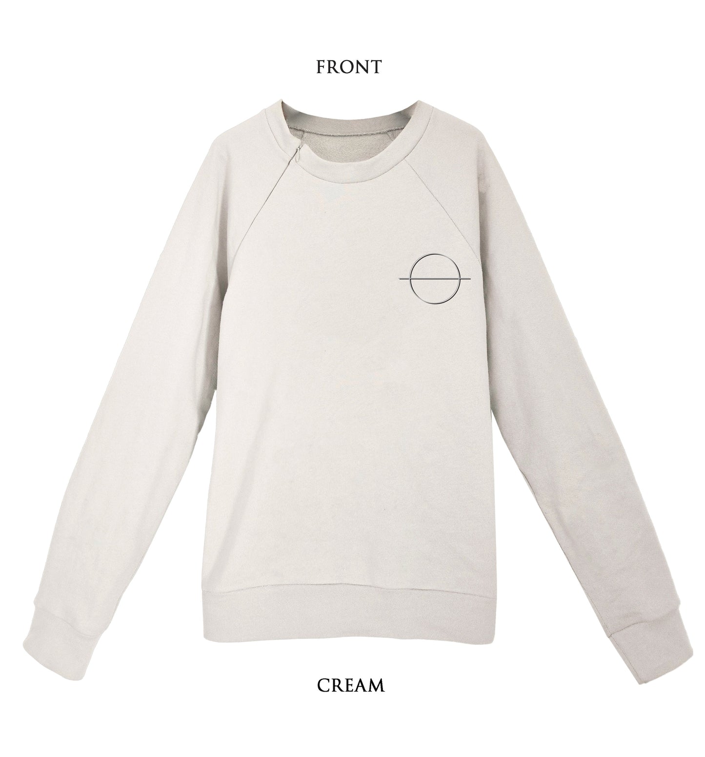 'BE the SUN' Organic Cotton Sweatshirt with optional concealed zipper