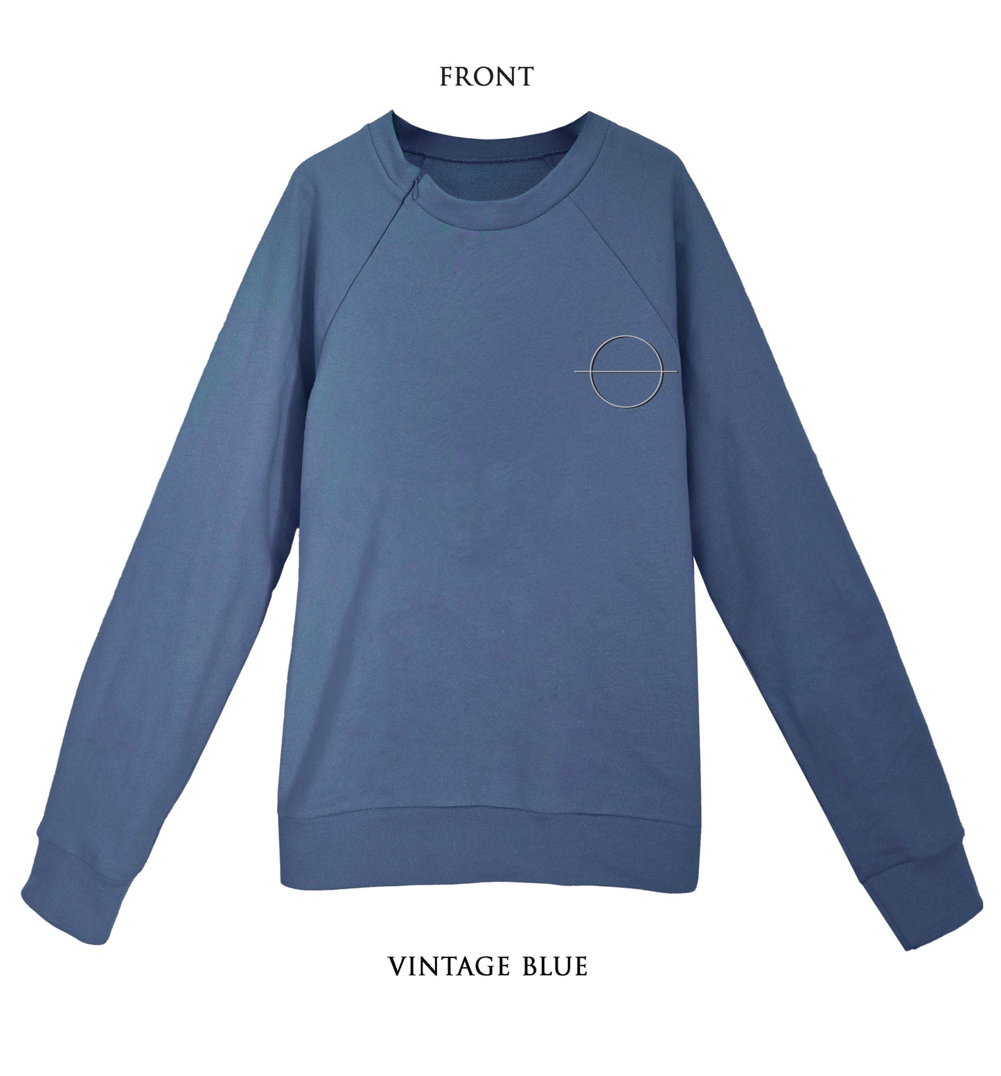 'BE the SUN' Organic Cotton Sweatshirt with optional concealed zipper