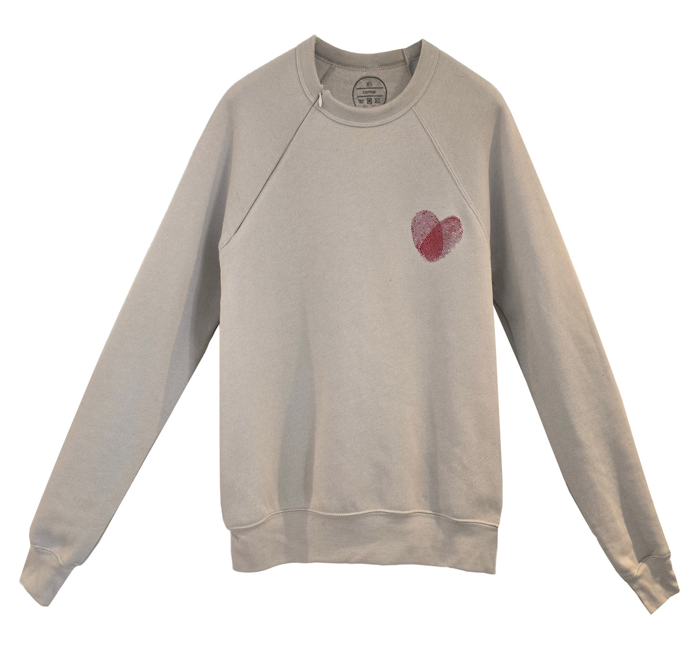 'HEART' Sponge Fleece Sweatshirt with optional concealed zipper