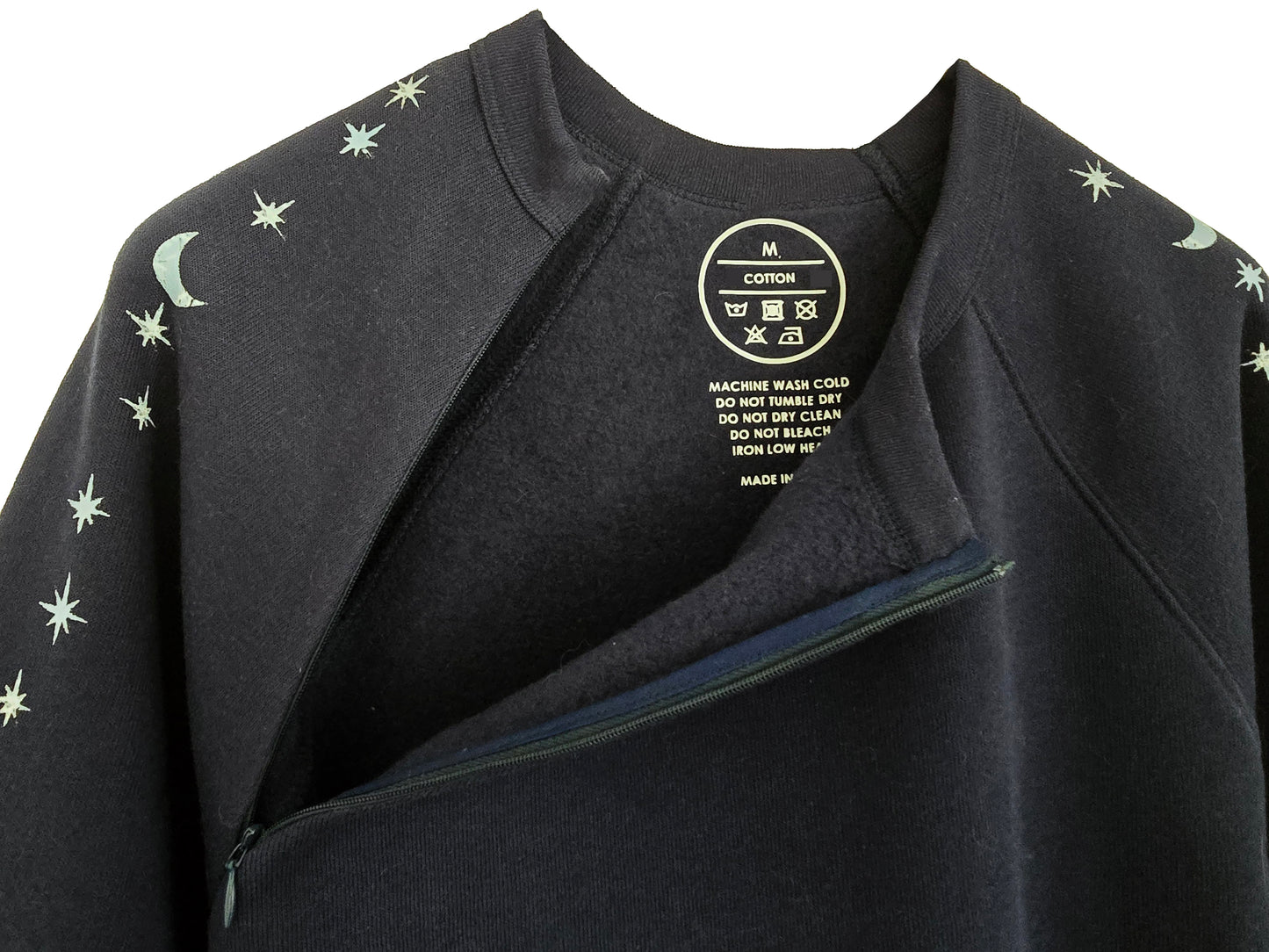 'MAGIC' Sponge Fleece Sweatshirt with optional concealed zipper