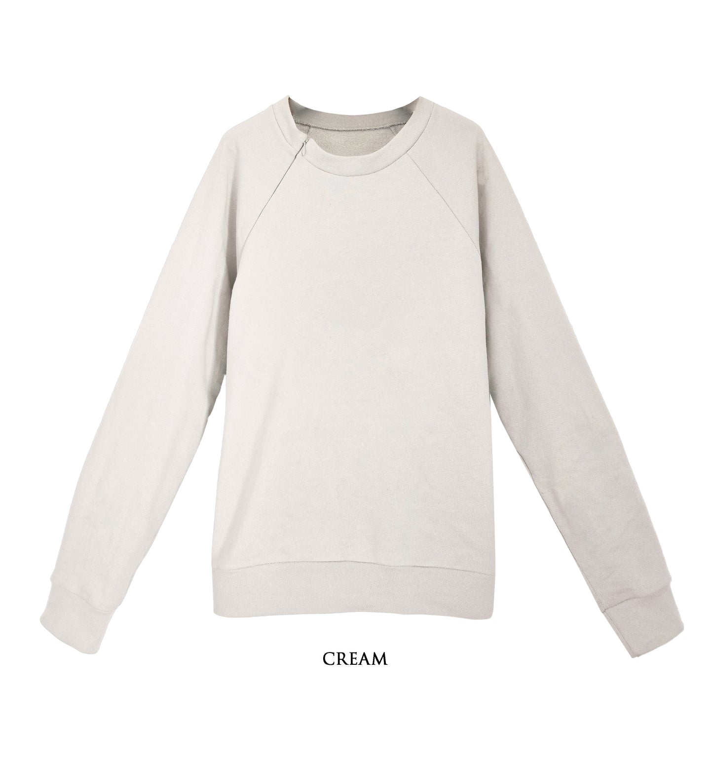 Unisex Organic Cotton Sweatshirt with optional concealed zipper