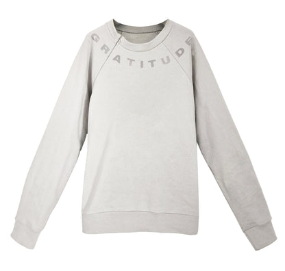 '360 GRATITUDE' Organic Cotton Sweatshirt with optional concealed zipper for port access