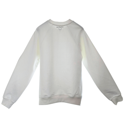 'Moon Phases' Organic Cotton Sweatshirt with concealed zipper for chemo port access