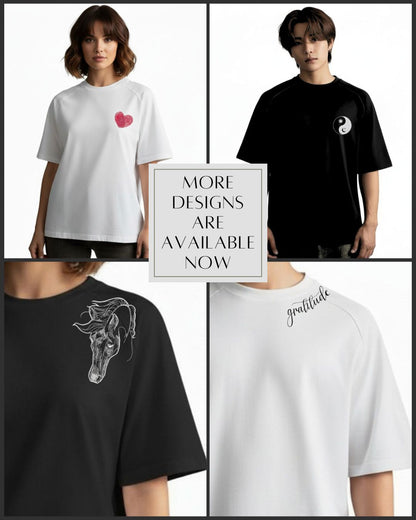 '2026 Horse' Organic Cotton T-Shirt with concealed zipper for Chemo port access