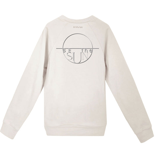 'BE the SUN' Organic Cotton Sweatshirt with optional concealed zipper