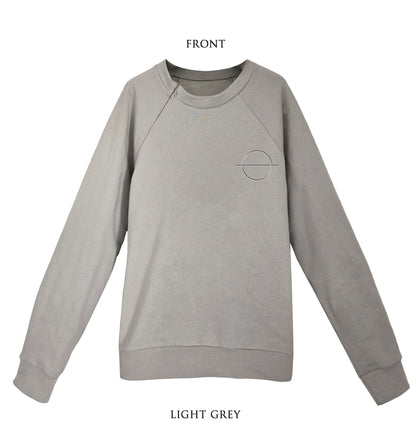 'BE the SUN' Organic Cotton Sweatshirt with optional concealed zipper