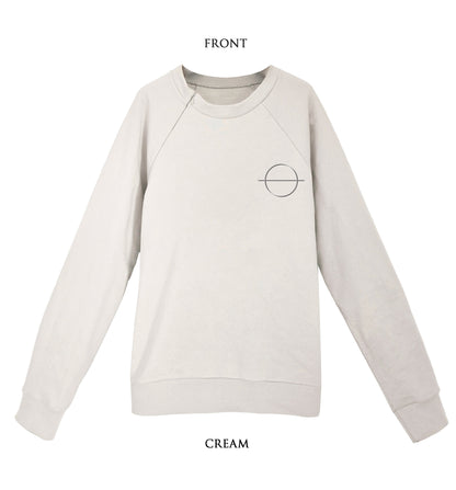 'BE the SUN' Organic Cotton Sweatshirt with optional concealed zipper