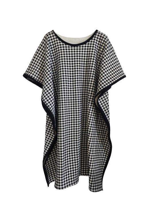 HANAH ORGANIC COTTON Everyday Caftan - Gingham Print