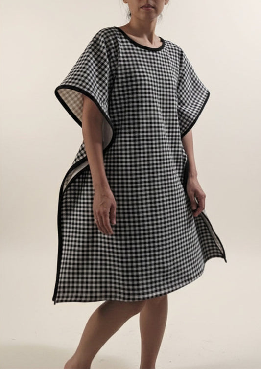 HANAH ORGANIC COTTON Everyday Caftan - Gingham Print