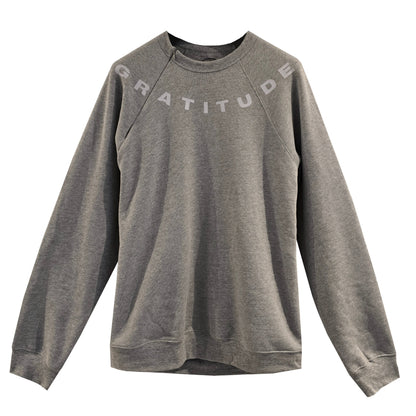 '360 GRATITUDE' Sponge Fleece Sweatshirt with optional concealed zipper