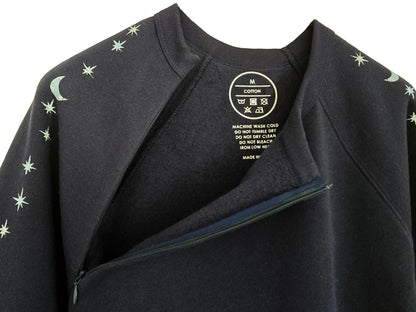'MAGIC' Sponge Fleece Sweatshirt with optional concealed zipper