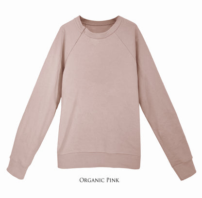 Unisex Organic Cotton Sweatshirt with optional concealed zipper