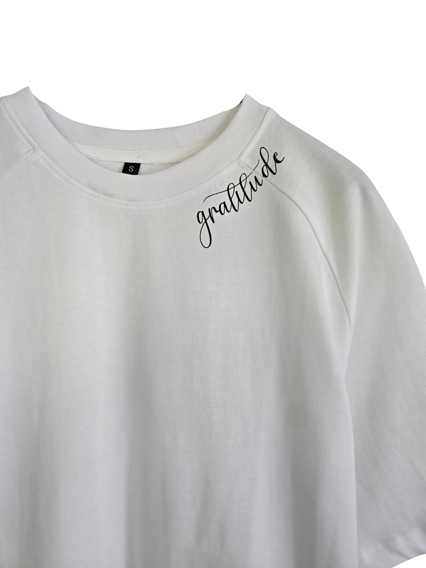 'Gratitude' Organic Cotton T-Shirt with concealed zipper for Chemo port access