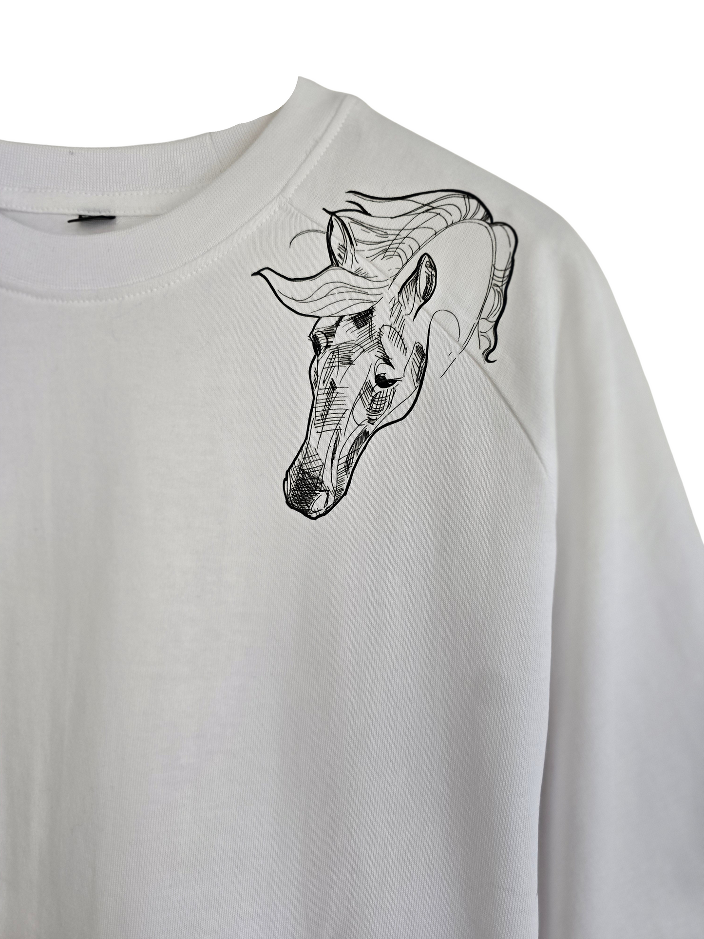 '2026 Horse' Organic Cotton T-Shirt with concealed zipper for Chemo port access