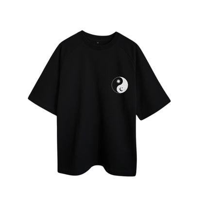 'Yin & Yang' Organic Cotton T-Shirt with concealed zipper for Chemo port access