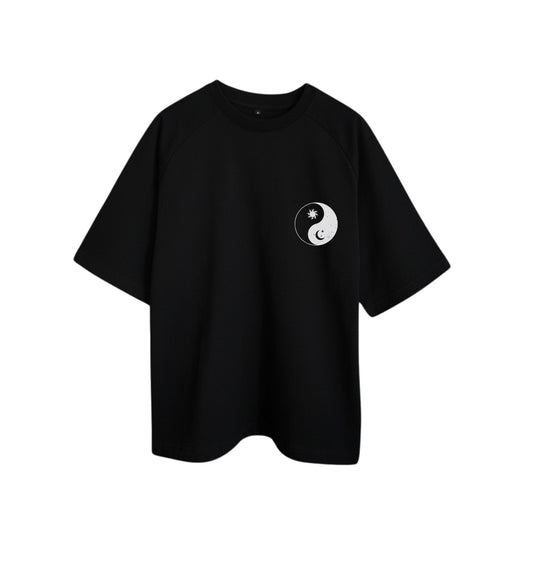 'Yin & Yang' Organic Cotton T-Shirt with concealed zipper for Chemo port access