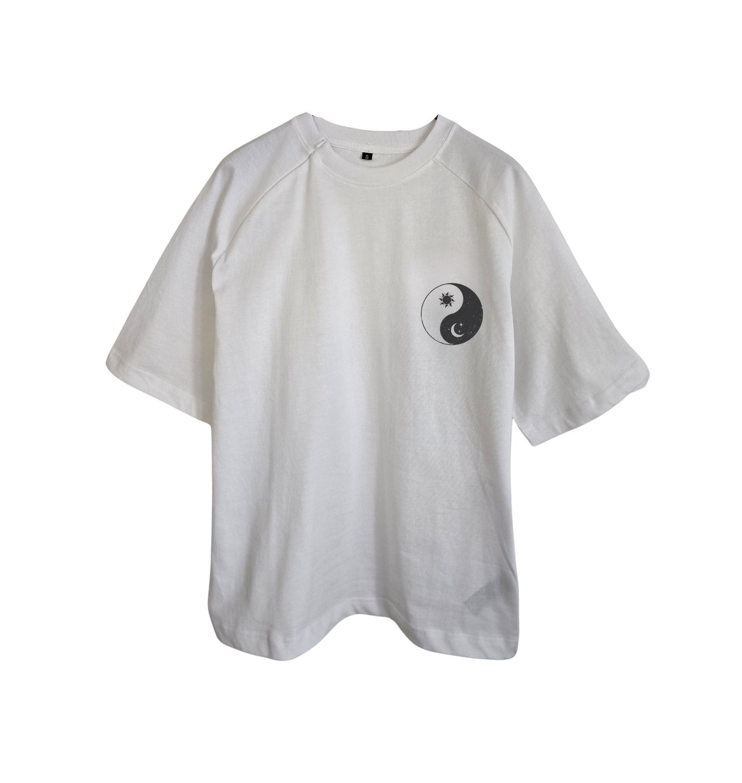 'Yin & Yang' Organic Cotton T-Shirt with concealed zipper for Chemo port access