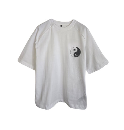 'Yin & Yang' Organic Cotton T-Shirt with concealed zipper for Chemo port access