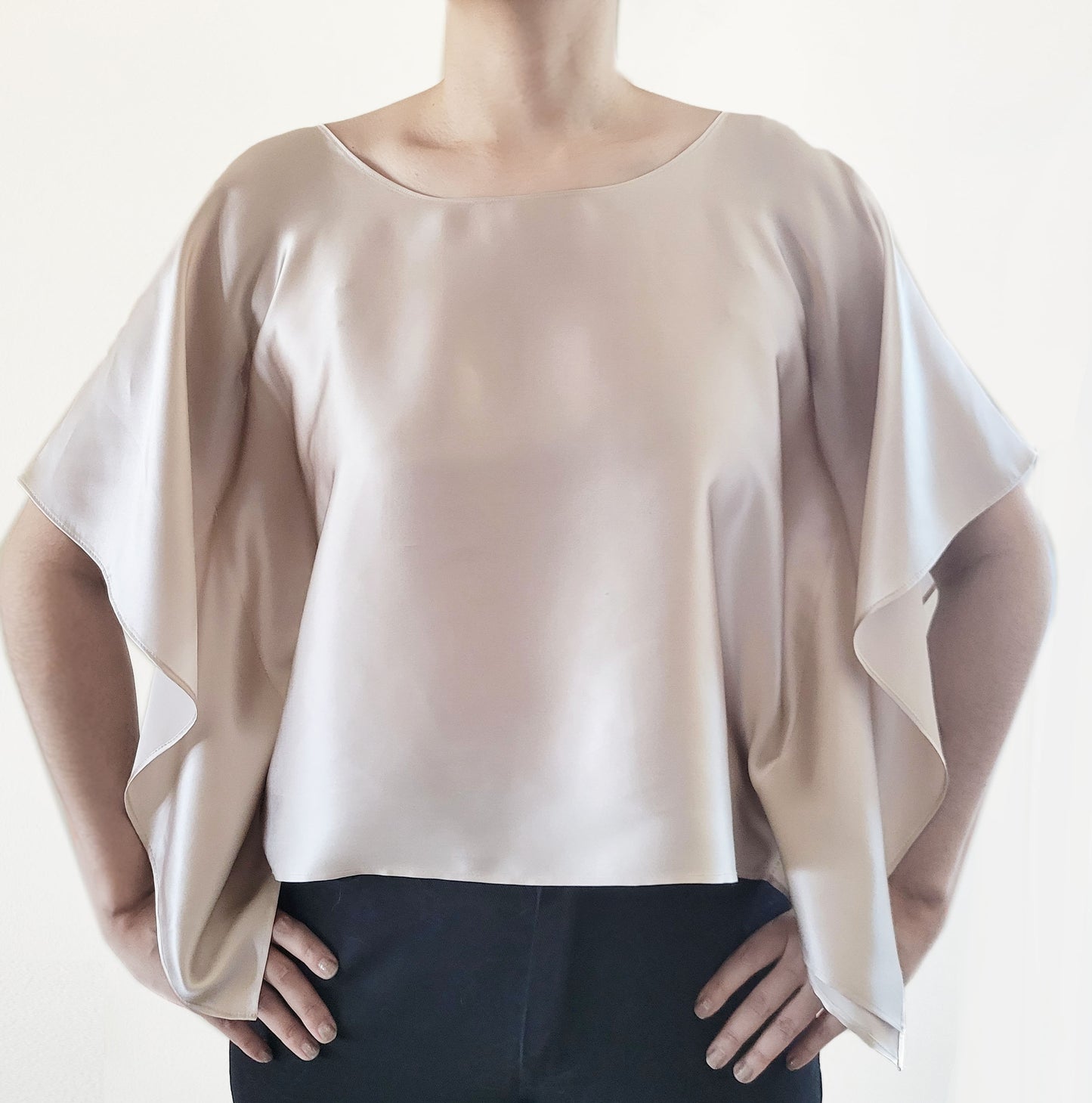 HANAH Celebration Caftan Top - 100% Mulberry Silk